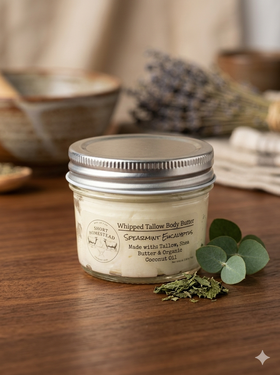 Spearmint Eucalyptus Whipped Tallow Body Butter